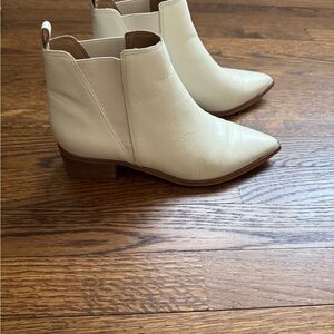 Marc Fisher Cream Ankle Booties